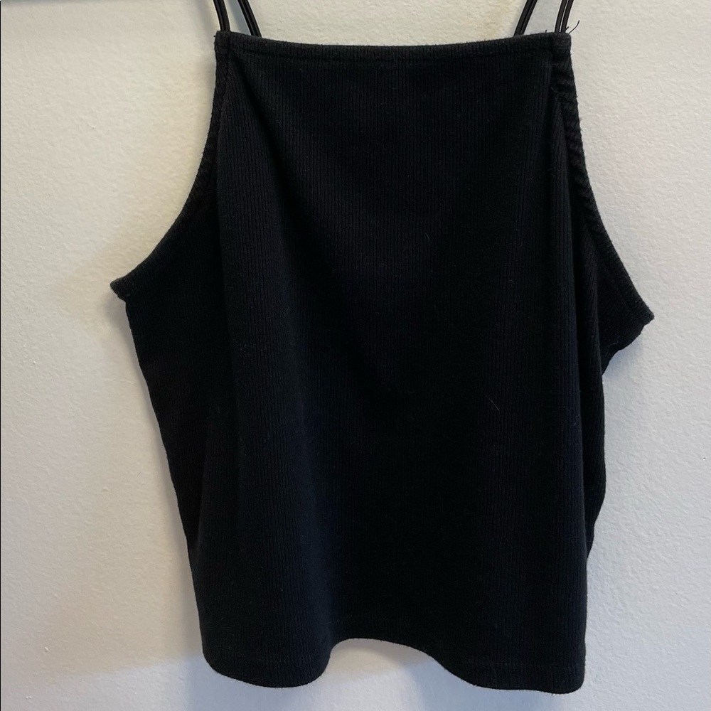 Black strappy top